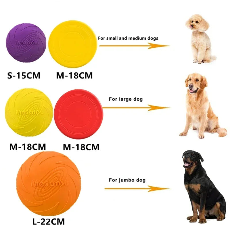 15/22cm Fashion Pet Dog Silicone Game Flying Saucer Dog Toy Flying Discs Trainning Interactive Toys Pet Supplies Flying Disc