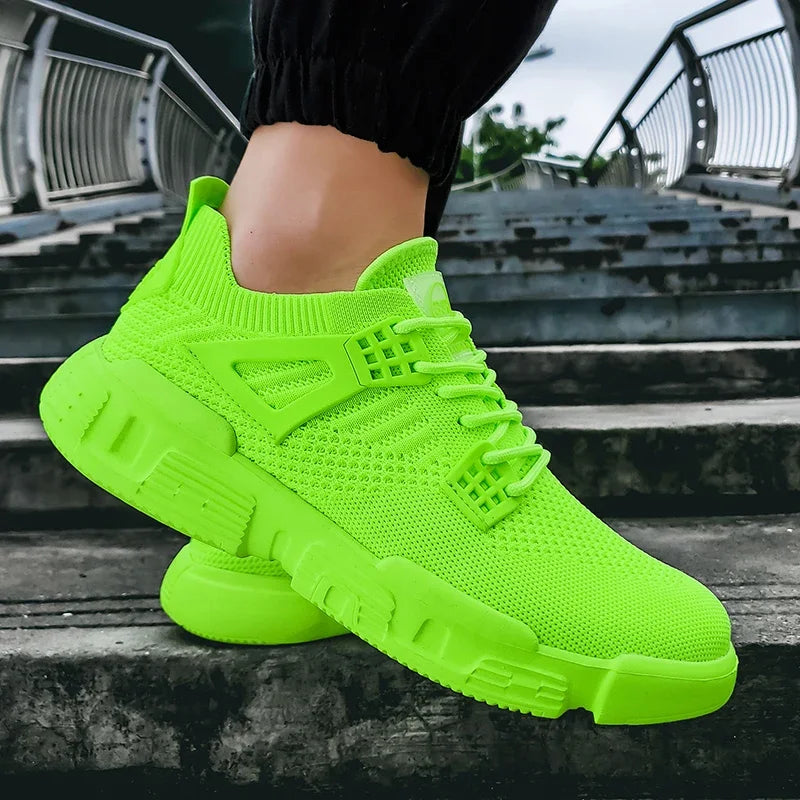 2023 Breathable Men's Shoes Light and Soft Sneakers Design New Mens Shoes Casual Tenis Masculino Adulto Green Big Size 39- 46