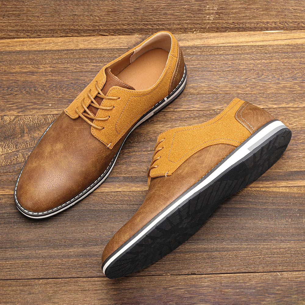 7-14 casual shoes men fashion comfortable 2024 brand leather loafer men #KD4163