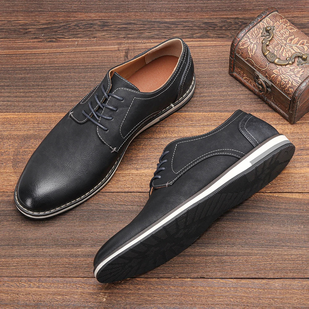 7-14 casual shoes men fashion comfortable 2024 brand leather loafer men #KD4163