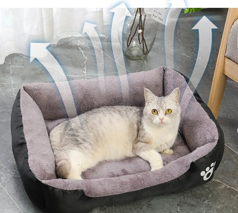 Dog Cat Bed Pet house thick Sofa Puppy Cushion Pet Calming Cotton animals Mat Bad Blanket Cushion