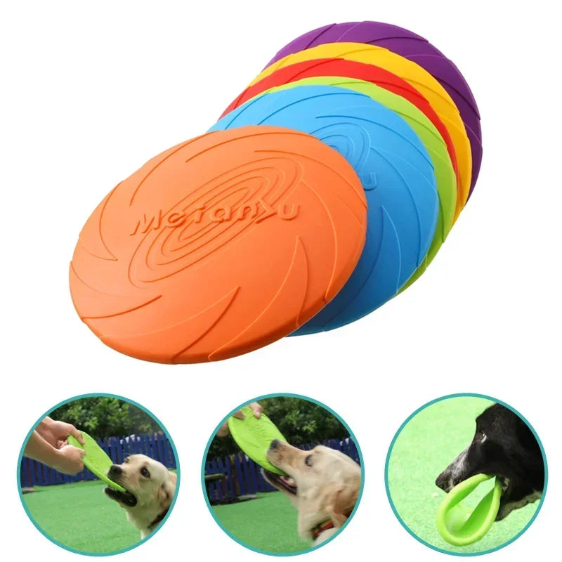 15/22cm Fashion Pet Dog Silicone Game Flying Saucer Dog Toy Flying Discs Trainning Interactive Toys Pet Supplies Flying Disc