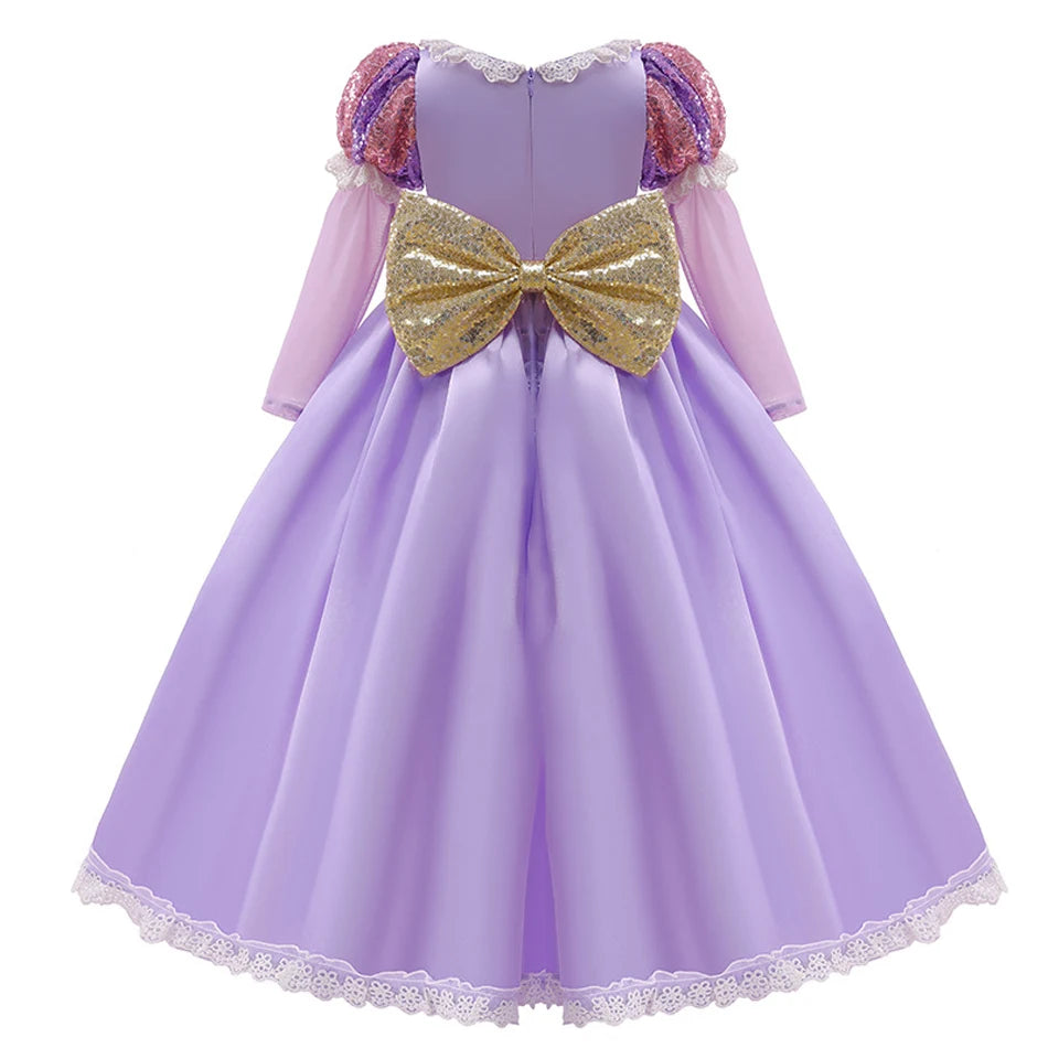 Rapunzel Dress Princess Costume Sets Children Birthday Carnival Halloween Party Fancy Girls Tangled Cosplay Clothes 2-10 Years