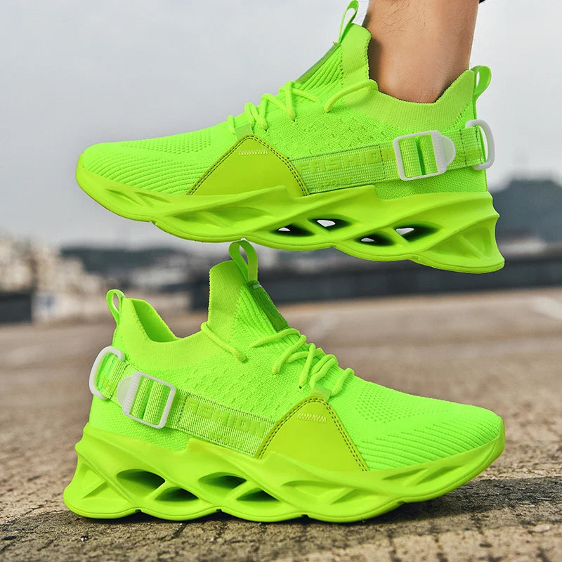 2023 Breathable Men's Shoes Light and Soft Sneakers Design New Mens Shoes Casual Tenis Masculino Adulto Green Big Size 39- 46