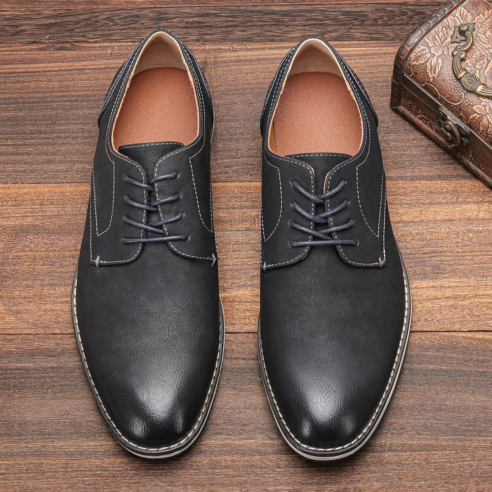 7-14 casual shoes men fashion comfortable 2024 brand leather loafer men #KD4163