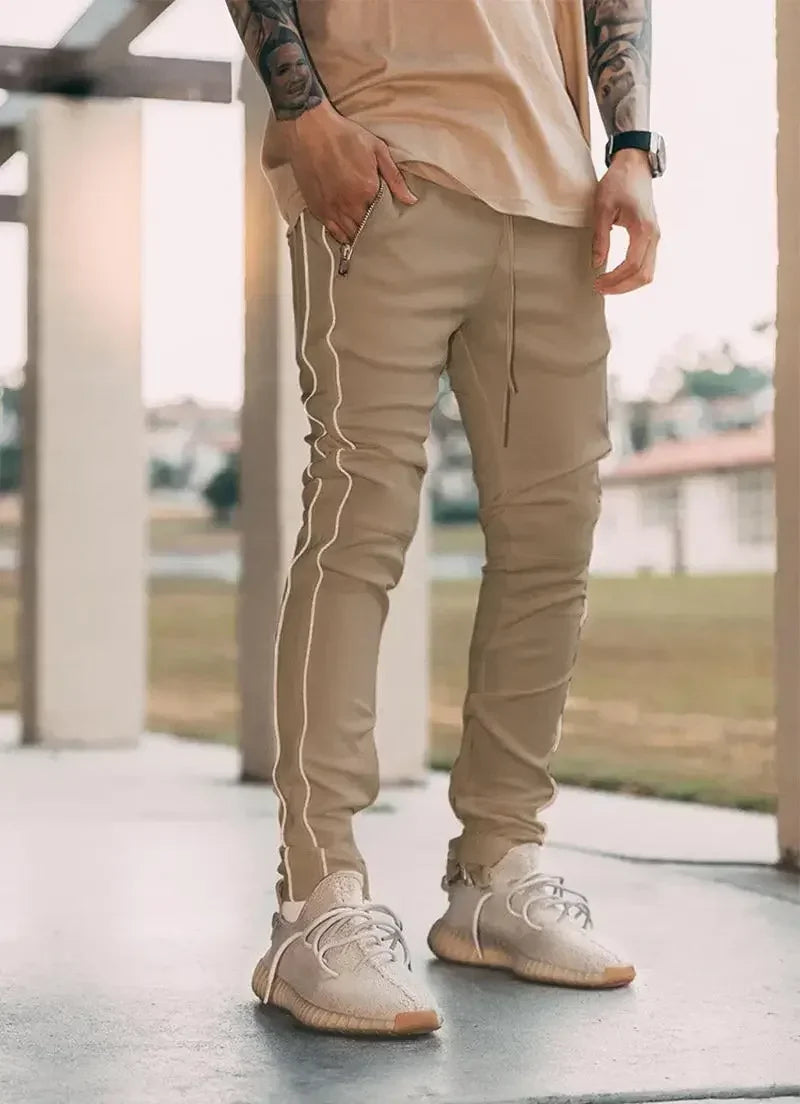 Male Trousers Multi Pocket Multipockets Men's Cargo Pants Slim Stretch Joggers Slacks Baggy Spandex High Quality Clothing New In