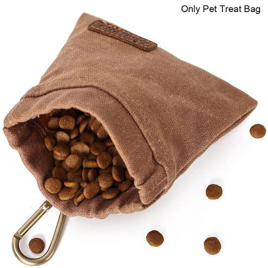 Walking Dog Snack Pocket with Carabiner Hands Free Pet Treat Bag Waist Pack Storage Pouch Dog Puppy Training Bag Food Reward