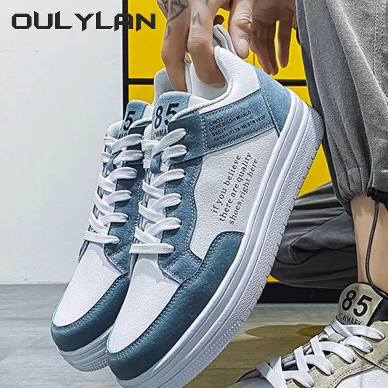 Wear-resistant Sneakers Fashion 2024 Casual Shoes Leather Men Non-slip Women Comfortable Flat Slip-on Spring Autumn Couple Shoes