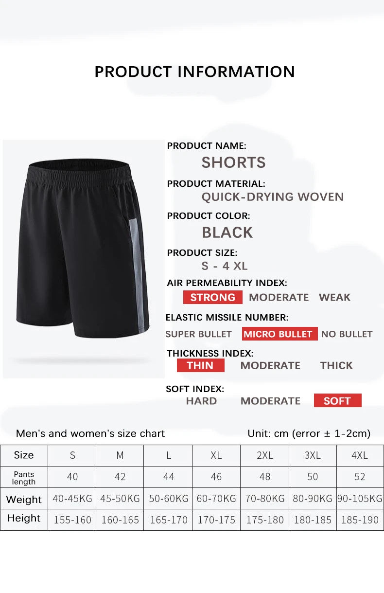 Baasploa Mens Gym Training Shorts Men Sports Casual Clothing