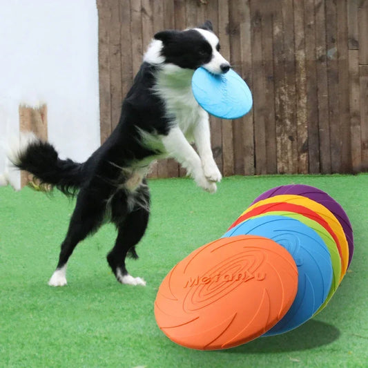 15/22cm Fashion Pet Dog Silicone Game Flying Saucer Dog Toy Flying Discs Trainning Interactive Toys Pet Supplies Flying Disc