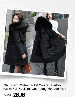 Thick Warm Sleeveless Coat Women's Warm Vest New 2023 Autumn Winter Vests Women Waistcoat Long Slim Jacket Female Black Clothing