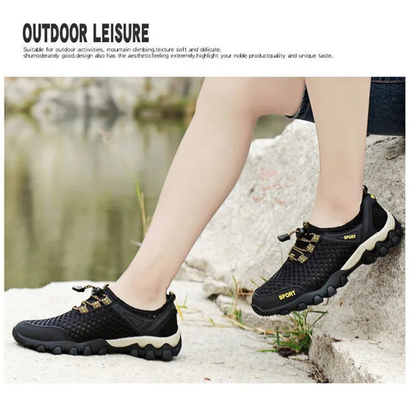 Breathable Sneakers Men Shoes 2024 Fashion Shoes For Men Climbing Hiking Shoes Men Outdoor Beach Wading Tenis Barefoot Sneakers