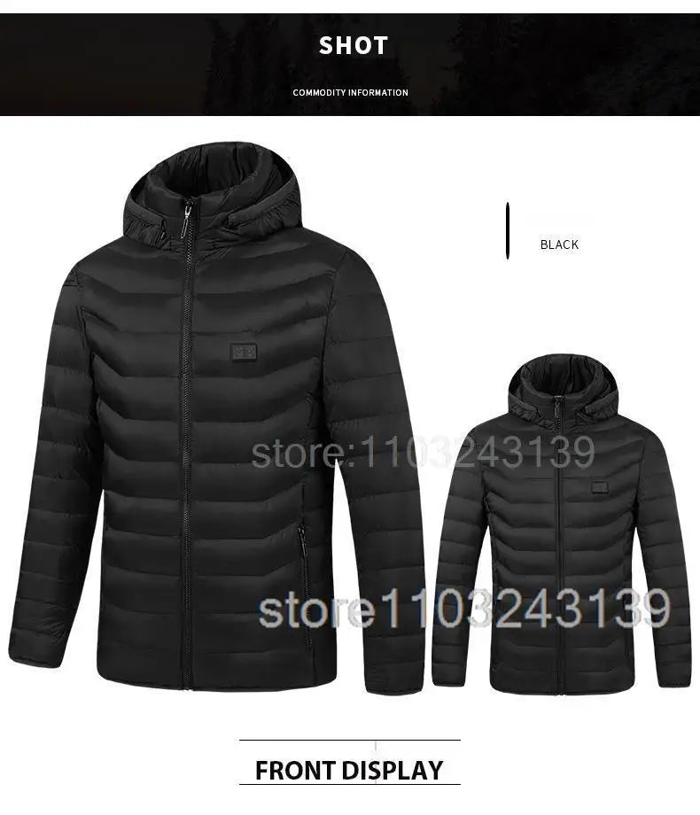 21 Areas Heated Jacket Mens Jacket Waterproof Heating Jacket Men Warm Winter Jackets Parkas Coat Heated Vest Tactical