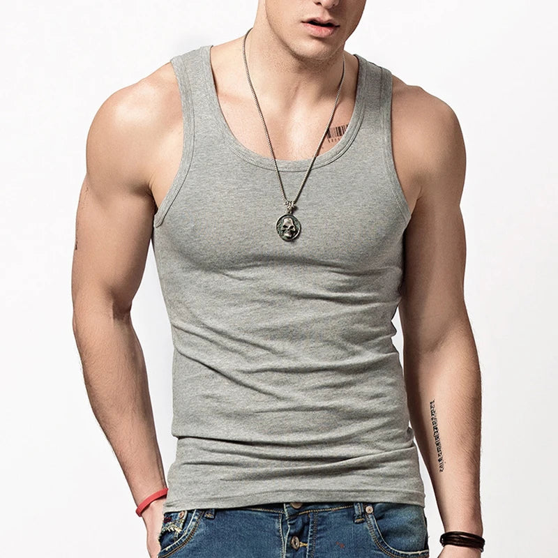 New Men's Vest, Gym Vest, Training, Fitness, Bodybuilding, Breathable Tops, L-3XL Men Bodybuilding Tank Top Gym Clothing Sport