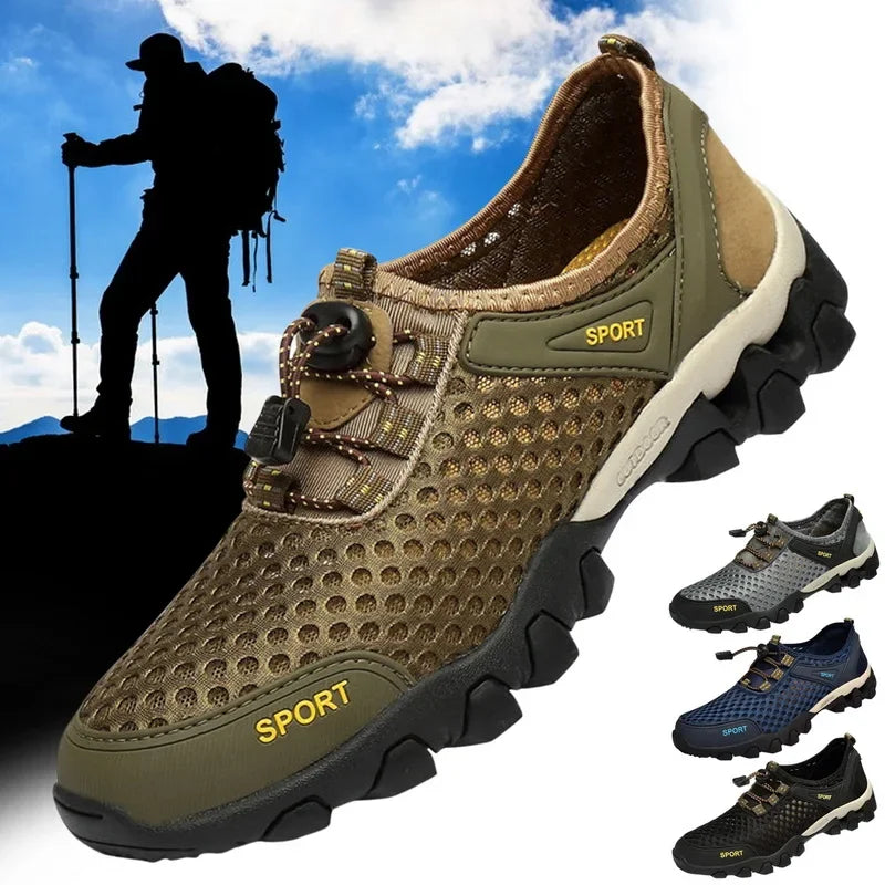 Breathable Sneakers Men Shoes 2024 Fashion Shoes For Men Climbing Hiking Shoes Men Outdoor Beach Wading Tenis Barefoot Sneakers