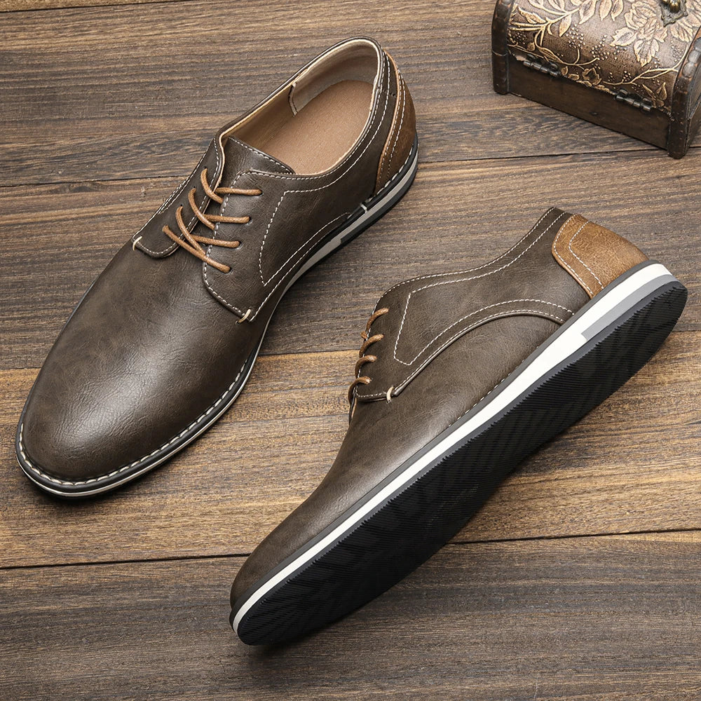 7-14 casual shoes men fashion comfortable 2024 brand leather loafer men #KD4163