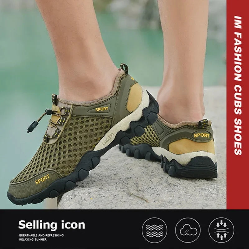 Breathable Sneakers Men Shoes 2024 Fashion Shoes For Men Climbing Hiking Shoes Men Outdoor Beach Wading Tenis Barefoot Sneakers