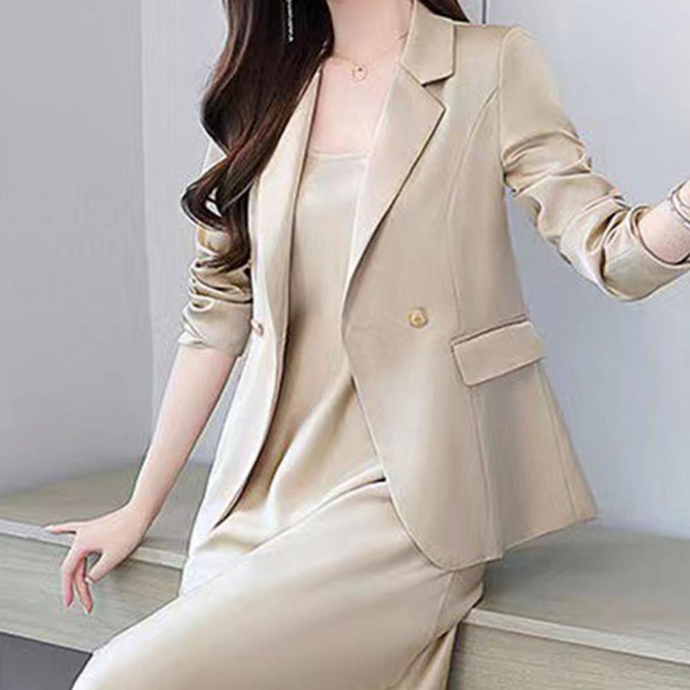 Women's Office Suit Fashion Blazer suit Simple Solid Color 2022 Spring Summer Half Sleeve Top + Dress 2 Piece Set Blazer