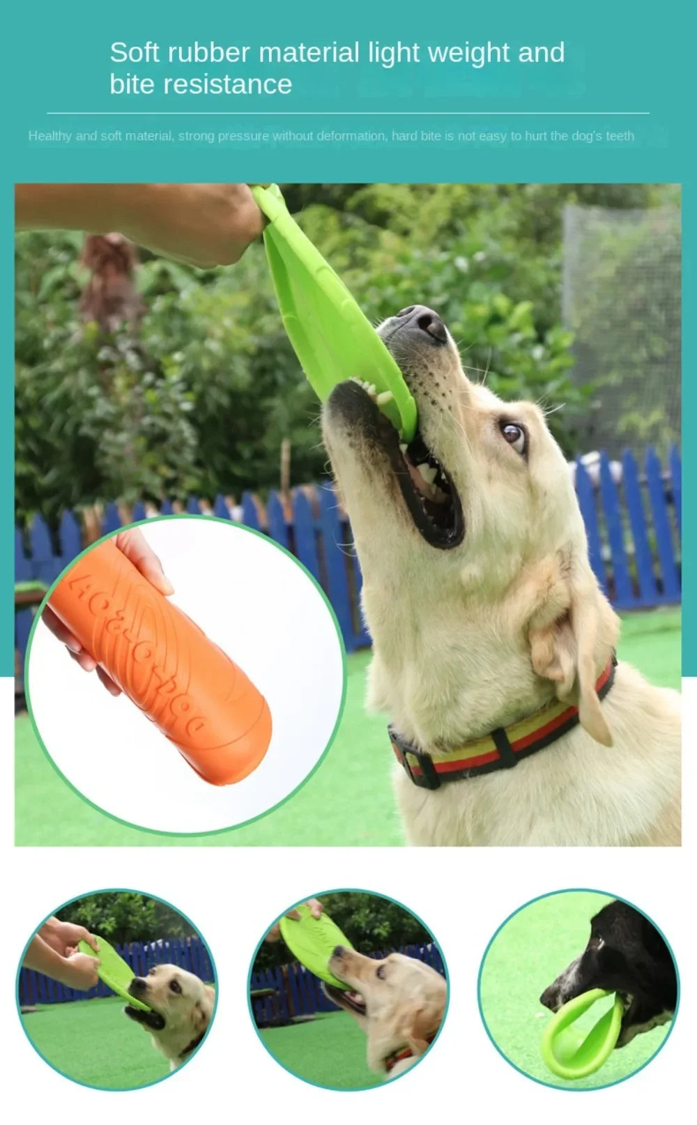 15/22cm Fashion Pet Dog Silicone Game Flying Saucer Dog Toy Flying Discs Trainning Interactive Toys Pet Supplies Flying Disc