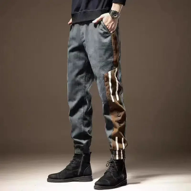 Male Trousers Trekking Autumn Men's Cargo Pants Slim High Quality Large Size Clothing Y2k Casual Street Loose Luxury Spandex Emo