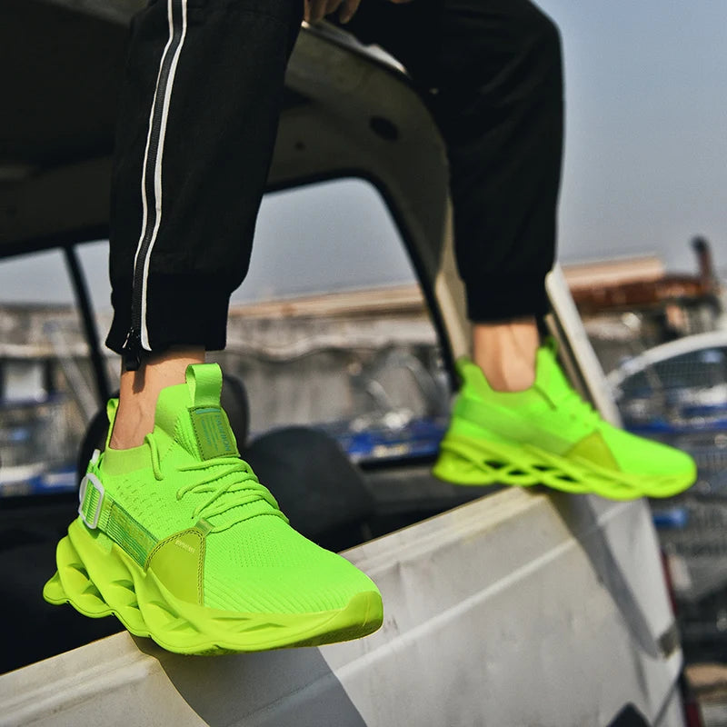 2023 Breathable Men's Shoes Light and Soft Sneakers Design New Mens Shoes Casual Tenis Masculino Adulto Green Big Size 39- 46