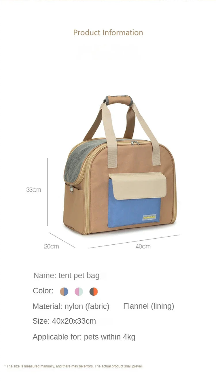 Pet Carrier Bag for Cats Travel Backpack and Transport for Dogs  - Expandable Tunnel and Multiple Shoulder Strap Options