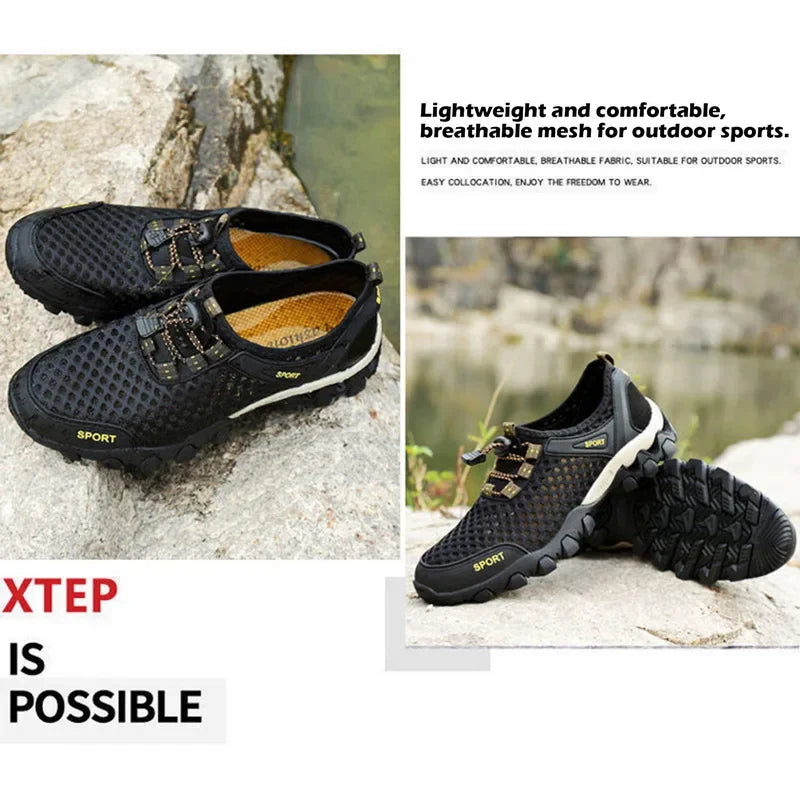 Breathable Sneakers Men Shoes 2024 Fashion Shoes For Men Climbing Hiking Shoes Men Outdoor Beach Wading Tenis Barefoot Sneakers