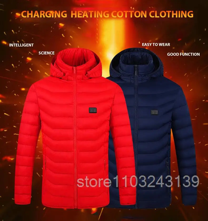 21 Areas Heated Jacket Mens Jacket Waterproof Heating Jacket Men Warm Winter Jackets Parkas Coat Heated Vest Tactical