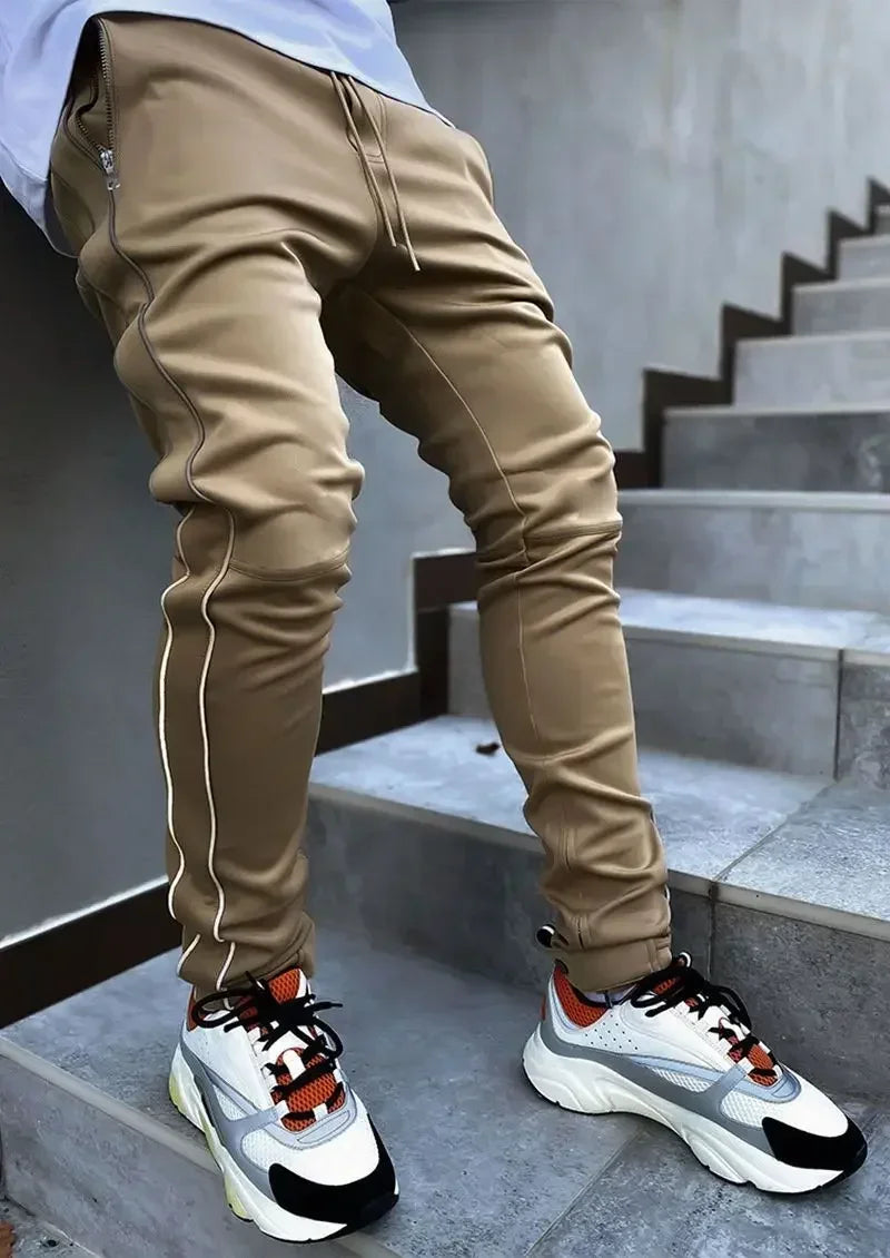 Male Trousers Multi Pocket Multipockets Men's Cargo Pants Slim Stretch Joggers Slacks Baggy Spandex High Quality Clothing New In